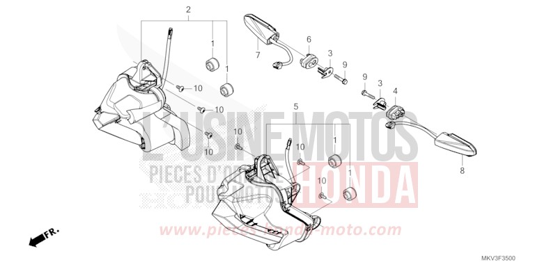 BLINKER von Forza 750 MAT JEANS BLUE MATALLIC (PB417) von 2021